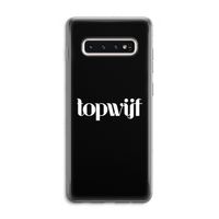 Topwijf Zwart: Samsung Galaxy S10 4G Transparant Hoesje