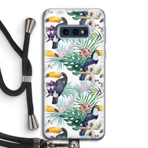 Tukans: Samsung Galaxy S10e Transparant Hoesje met koord