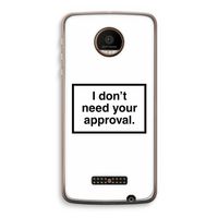Don't need approval: Motorola Moto Z Force Transparant Hoesje