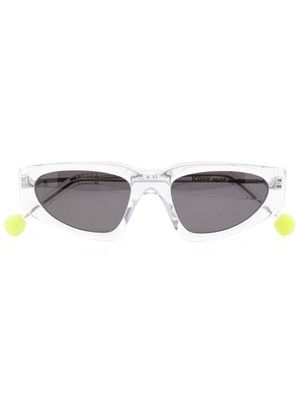 ESTILÉ lunettes de soleil Runner à monture papillon - Blanc