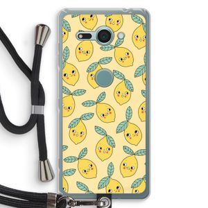 Citroenen: Sony Xperia XZ2 Compact Transparant Hoesje met koord