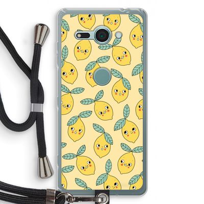 Citroenen: Sony Xperia XZ2 Compact Transparant Hoesje met koord