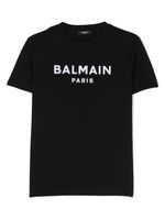 Balmain Kids t-shirt en coton à logo imprimé - Noir - thumbnail