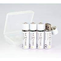 4 Oplaadbare AA USB batterijen NeXtime