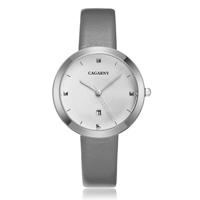 CAGARNY 6871 Fashion Life waterdichte zilveren shell stalen band quartz horloge (grijs)