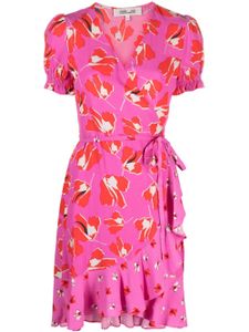 DVF Diane von Furstenberg robe portefeuille Emilia à imprimé graphique - Rose