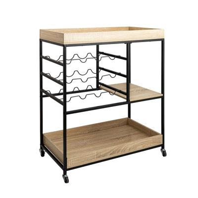 Serveringsvagn Vinthera Moa Flessenrek Zwart Metaal 75 x 40 x 91,5 cm