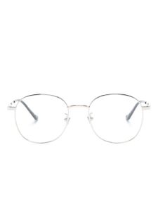 Gucci Eyewear lunettes de vue à monture ronde métallisée - Argent