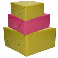 4x stuks rollen Kraft inpak/kaftpapier donkerpaars/groen 200 x 70 cm