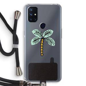 Palmboom: OnePlus Nord N10 5G Transparant Hoesje met koord