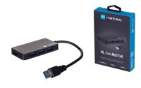 NATEC Hub USB 3.0 Moth (4-poorts, zwart)