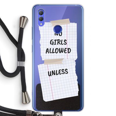 No Girls Allowed Unless: Honor Note 10 Transparant Hoesje met koord