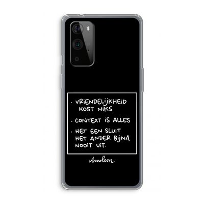 Mijn Motto's: OnePlus 9 Pro Transparant Hoesje