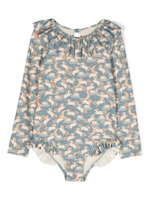 Konges Sløjd maillot de bain à imprimé graphique - Gris