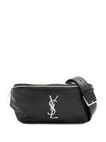 Saint Laurent sac banane à plaque logo - Noir - thumbnail