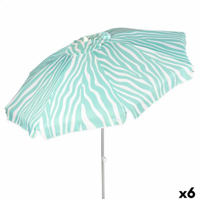Strandparasol Aktive Blauw 200 x 195 x 200 cm (6 Stuks)