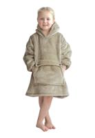 Plaid met mouwen - klein kind - fleece - khaki - Badrock Plaid met mouwen - klein kind - fleece - khaki - Badrock