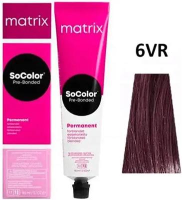 Matrix SoColor Pre-Bonded Permanent Crème Haarkleur Kleuring 90ml - 06VR Dark Blonde Violet Red