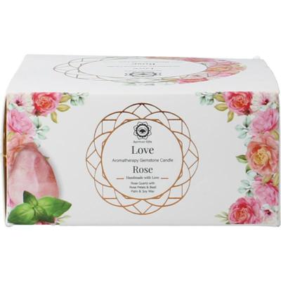 Green Tree gemstone candle love rose