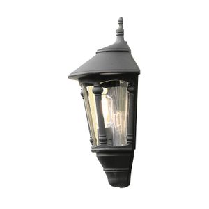 Wandlamp Virgo flush halfrond zwart 44cm
