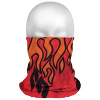 Multifunctionele morf sjaal rood/oranje vlammen print voor volwassenen   -