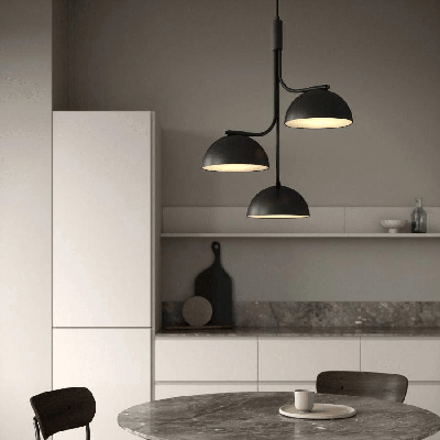 Hanglamp kappen zwart &apos;Tullio&apos; E14 fitting metaal design DFTP 60 cm