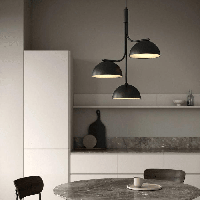Hanglamp kappen zwart &apos;Tullio&apos; E14 fitting metaal design DFTP 60 cm