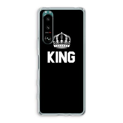 King zwart: Sony Xperia 5 III Transparant Hoesje