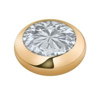 Melano Vivid Basic CZ Steentje Crystal Goud | 7 mm