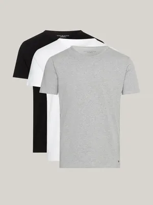 Tommy Hilfiger Stretch T-Shirt 3-pak - Elastisch katoenen ondershirts voor mannen - Crew