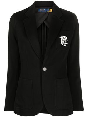 Polo Ralph Lauren blazer boutonné à logo brodé - Noir