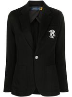 Polo Ralph Lauren blazer boutonné à logo brodé - Noir