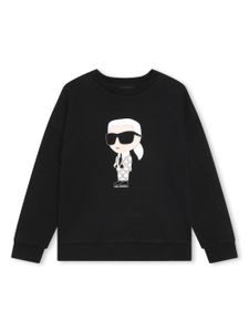 Karl Lagerfeld Kids sweat à motif Ikonik - Noir