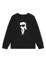 Karl Lagerfeld Kids sweat à motif Ikonik - Noir - thumbnail