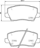 Remblokkenset, schijfrem BREMBO, u.a. fÃ¼r KIA