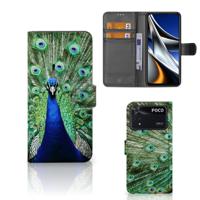 Xiaomi Poco X4 Pro 5G | Telefoonhoesje | Met pasjeshouder | Pauw