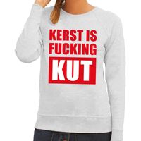 Foute kerstborrel trui grijs Kerst Is Fucking Kut dames 2XL (44)  - - thumbnail