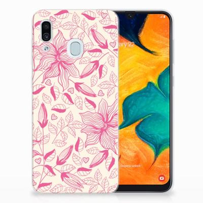Samsung Galaxy A30 | TPU Case | Pink Flowers