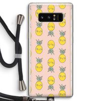 Ananas: Samsung Galaxy Note 8 Transparant Hoesje met koord