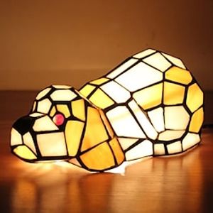 1 st glas-in-lood lampenkap, creatieve kattenlamp, persoonlijkheid slaapkamer studie nachtlampje, vakantie cadeau vintage creatieve schattige kunst tafellamp Lightinthebox
