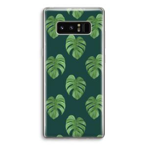 Monstera leaves: Samsung Galaxy Note 8 Transparant Hoesje