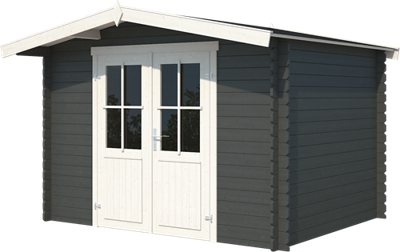 Blokhut Baltimore 292x230 Carbon Grey-Wit - Outdoor life
