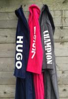 Badjas met naam / badjas met mouwprint-rood-xxl