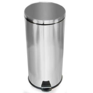 Prullebak/pedaalemmer - 30 liter - 64 x 36 x 30 cm - chroomkleurig