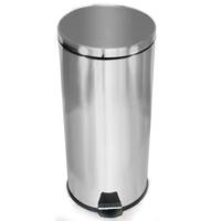 Prullebak/pedaalemmer - 30 liter - 64 x 36 x 30 cm - chroomkleurig