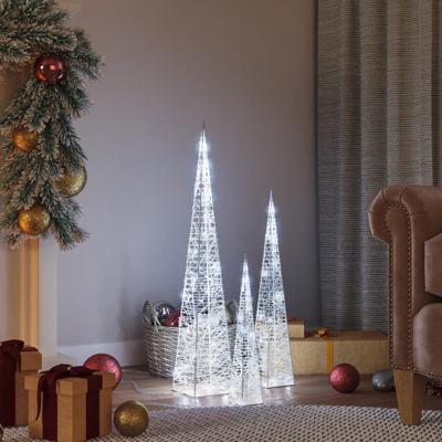 VidaXL Lichtkegelset decoratief led 30/45/60 cm acryl koudwit