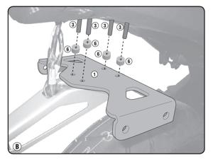 GIVI Extra aanbouwkit, Motorspecifieke bagage, 1152KIT