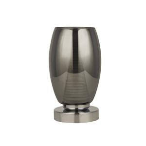 Searchlight Modern tafellampje Cyclone chroom met smoke glas EU97293-1SM