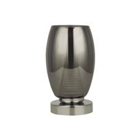 Searchlight Modern tafellampje Cyclone chroom met smoke glas EU97293-1SM - thumbnail