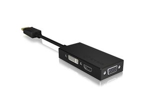 ICY BOX IB-AC1031 DisplayPort DVI-D + VGA (D-Sub) + HDMI Zwart